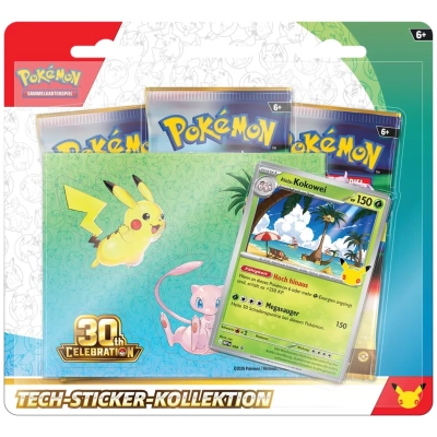 Pokémon: 30th Celebration Tech Sticker Collection Alola-Kokowei - DE