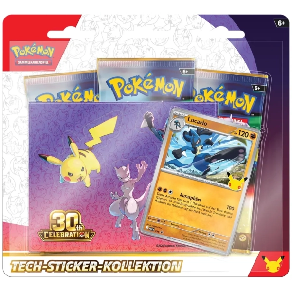 Pokémon: 30th Celebration Tech Sticker Collection Lucario - DE