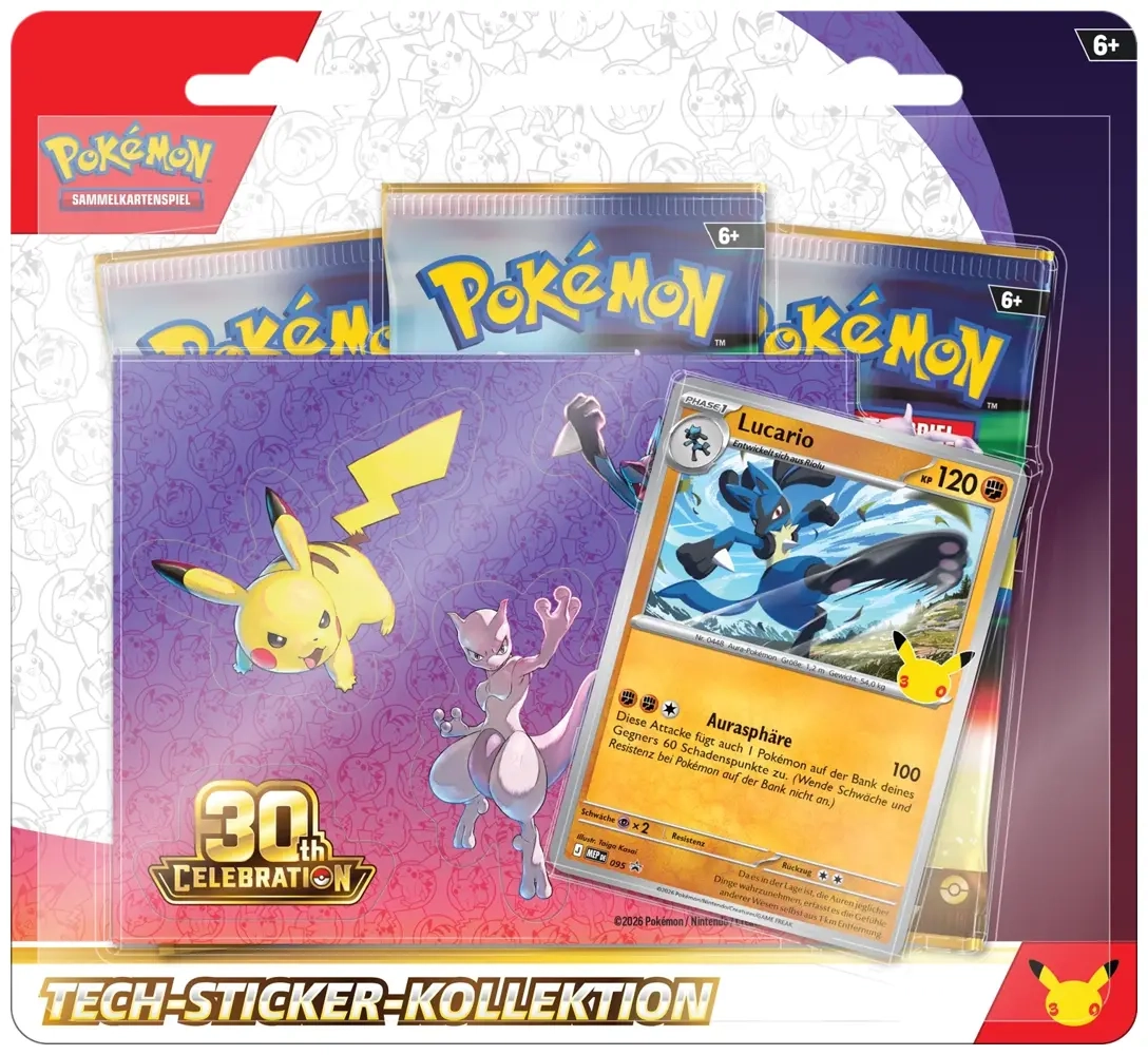 Pokémon: 30th Celebration Tech Sticker Collection Lucario - DE