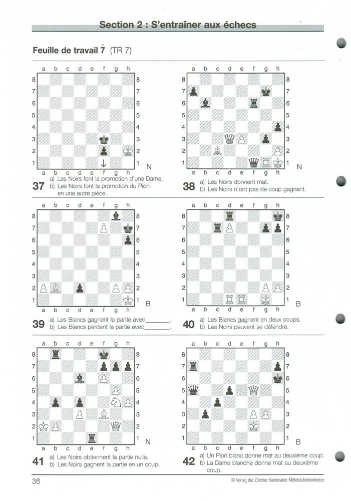 L'école d'échecs