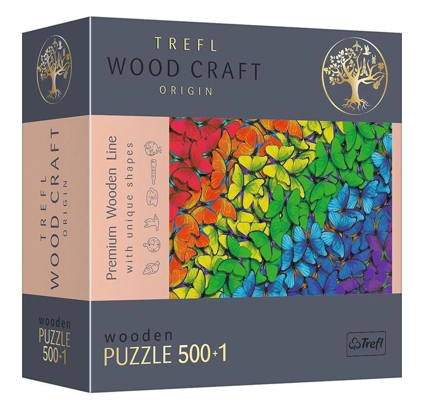 Holzpuzzle - Rainbow Butterflies
