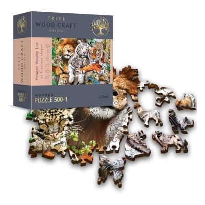 Holzpuzzle - Wild Cats in the Jungle