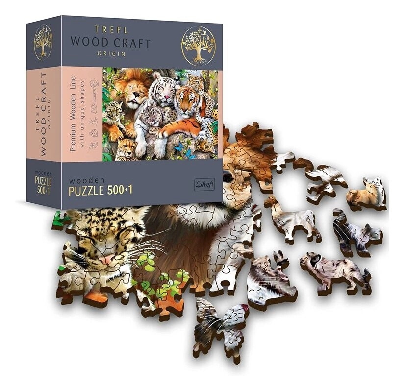 Holzpuzzle - Wild Cats in the Jungle