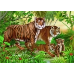 Tigerfamilie im Jungle