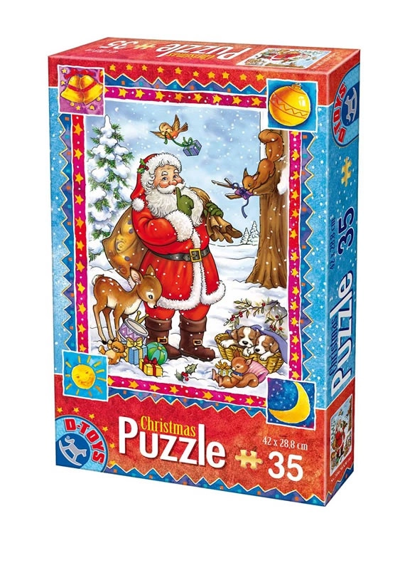 Weihnachtsmann - zufriedene Tiere