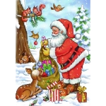 Weihnachtsmann - verteilt Geschenke