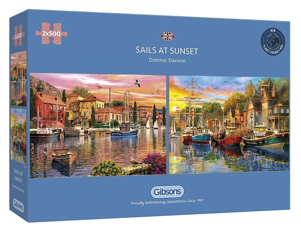 Sails at Sunset - Dominic Davison - 2x 500 Teile Puzzle