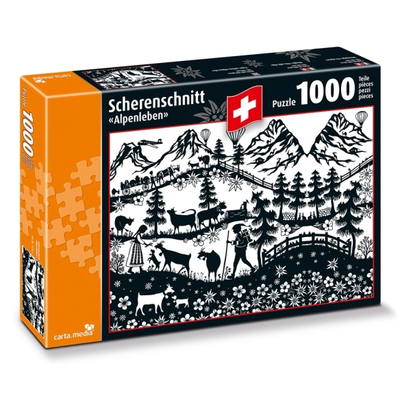 Scherenschnitt - Alpenleben Scherenschnitt - Alpenleben