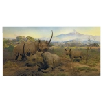 Black Rhinoceros Diorama - Northwestern Slope of Mount Kenya - Kenya