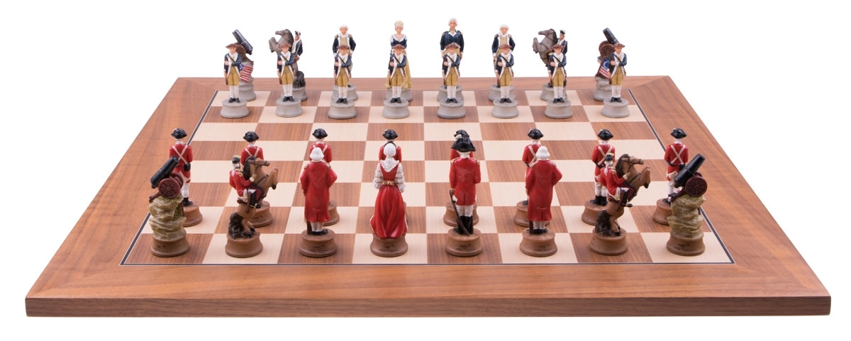 Schachspiel Amerikanischer Unabhängigkeitskrieg - 50cm