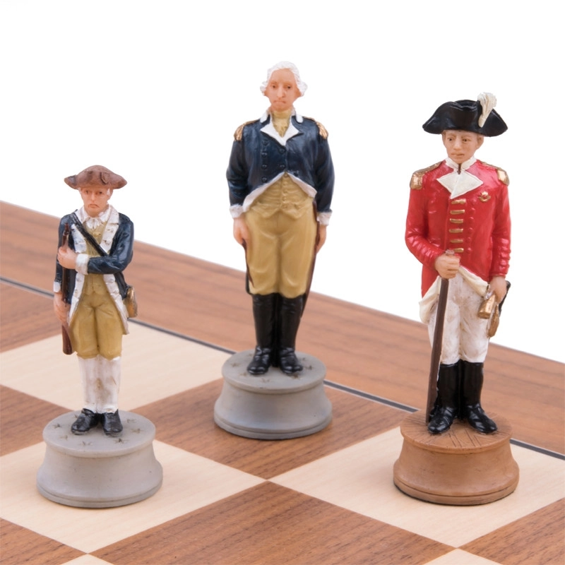 Schachspiel Amerikanischer Unabhängigkeitskrieg - 50cm