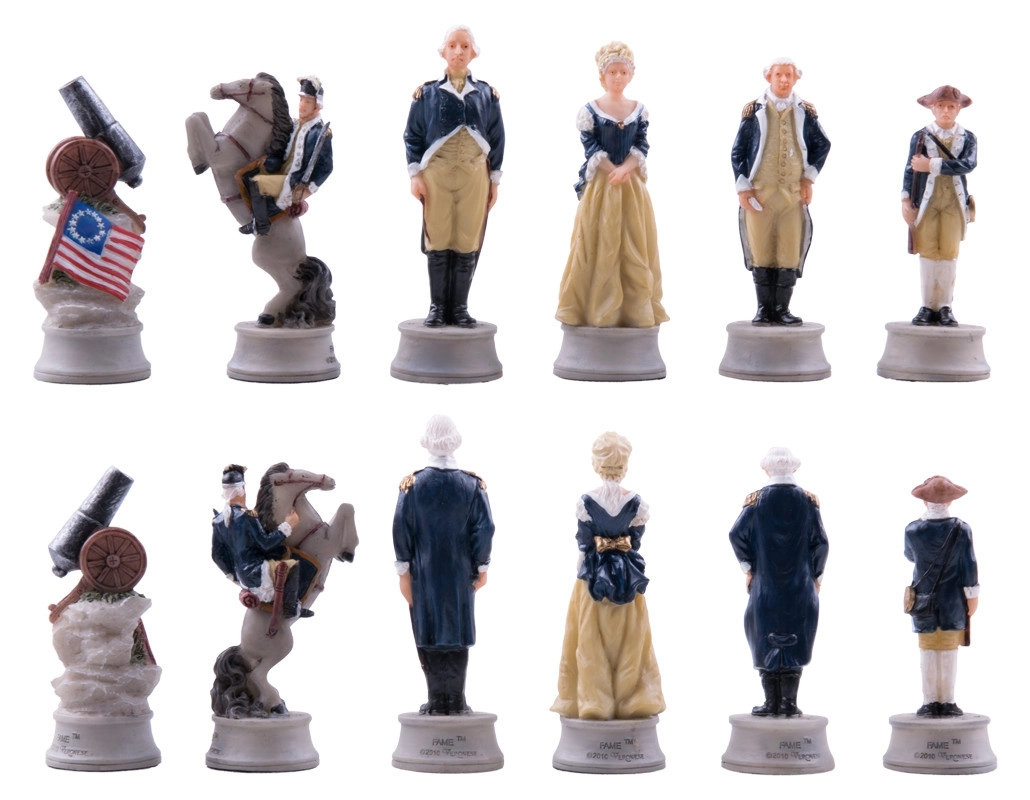 Schachspiel Amerikanischer Unabhängigkeitskrieg - 50cm