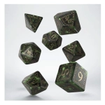 Runic Bottle-green & gold Dice Set (7)