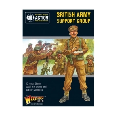 Bolt Action 2 British Army Support Group (HQ, Mortar & MMG) - EN