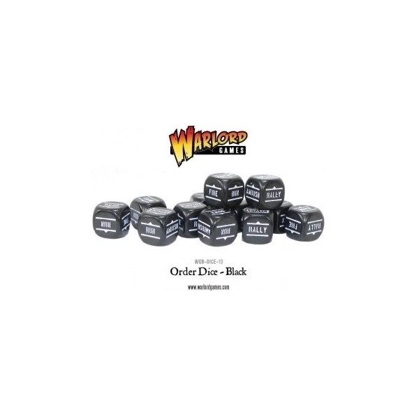 Bolt Action 2 Bolt Action Orders Dice - Black (12)