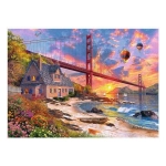 Holzpuzzle - Sunset at Golden Gate - Dominc Davison