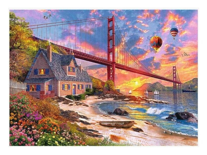 Holzpuzzle - Sunset at Golden Gate - Dominc Davison