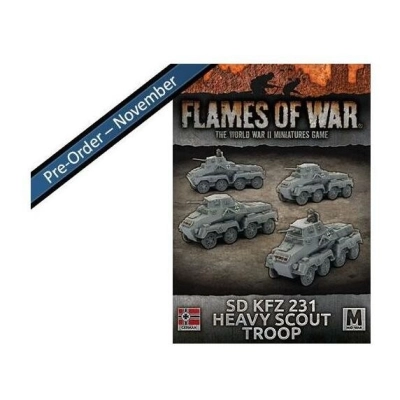 Flames of War Sd KfZ 223 Heavy Scout Troop (x4)