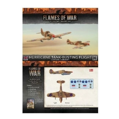 Flames of War WWII Desert Rats Hurricane Flight (x2)