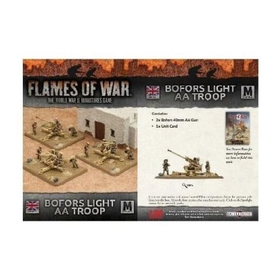 Flames of War WWII Desert Rats Bofor Light AA Troop (x3)
