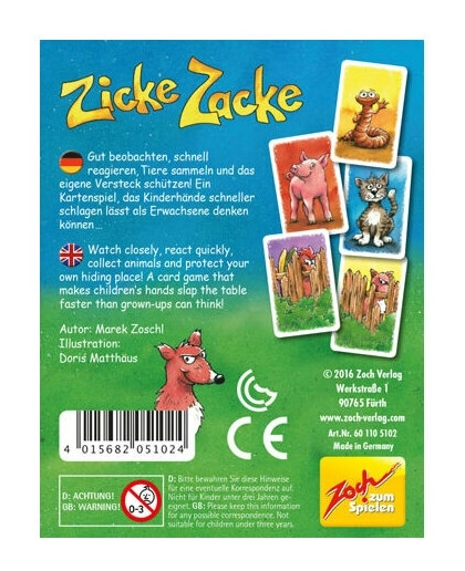 Zicke Zacke - Kartenspiel