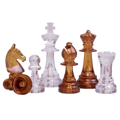 Schachfiguren Bernstein Design - 95mm