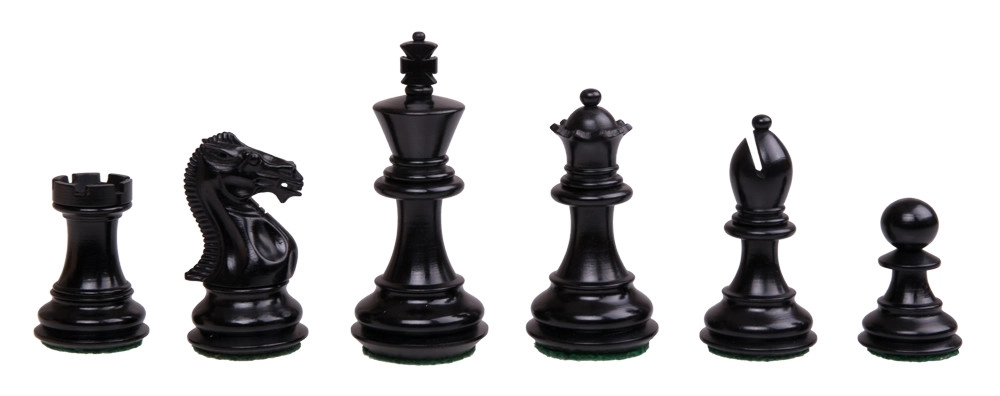 Schachfiguren Royal Staunton Schwarz - 90mm