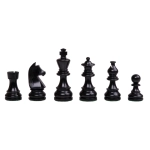 Schachfiguren German Staunton Schwarz - 95mm
