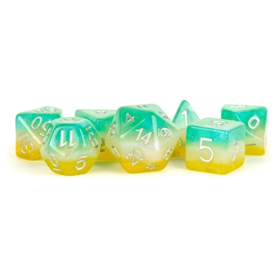 16mm Resin Poly Dice Set Layered Stardust Tropics