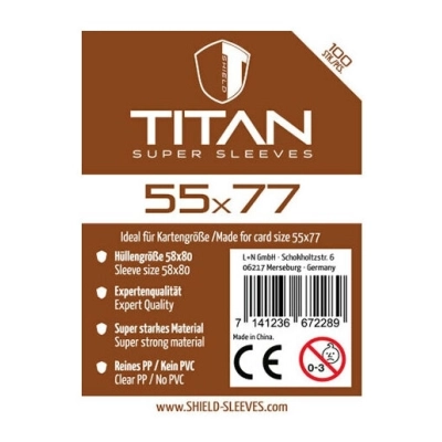 Shield Titan - 100 Sleeves (55 x 77 mm)