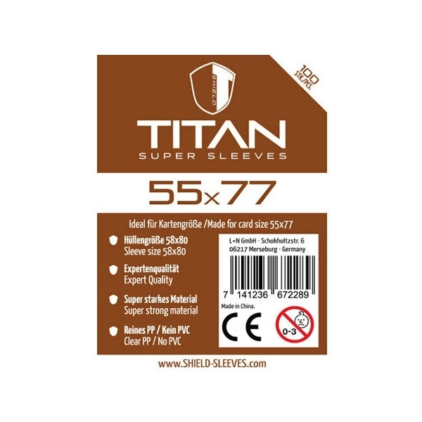 Shield Titan - 100 Sleeves (55 x 77 mm)