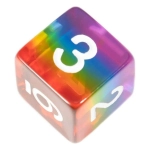 Resin Polyhedral Dice Set Translucent Rainbow