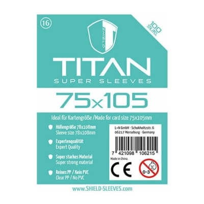 Shield Titan - 100 Sleeves (75 x 105mm)