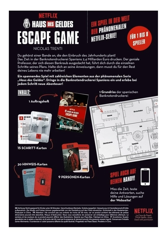Haus des Geldes – Escape Game