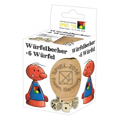 SPIEL 2016 Lederbecher + 6 Sonderwürfel