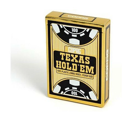 COPAG® Poker Texas Hold`Em, Jumbo Index blau, 100% Plastik