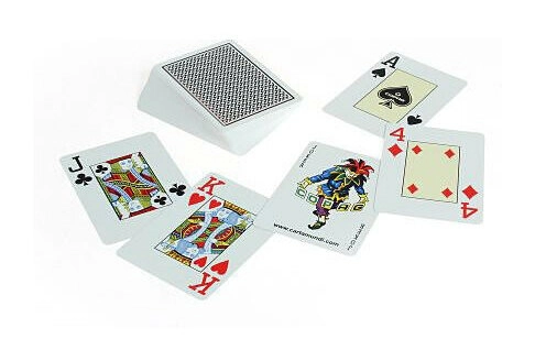 COPAG® Poker Texas Hold`Em, Jumbo Index blau, 100% Plastik
