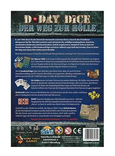 D-Day Dice 2nd Edition - Erweiterung 02: Der Weg zur Hölle