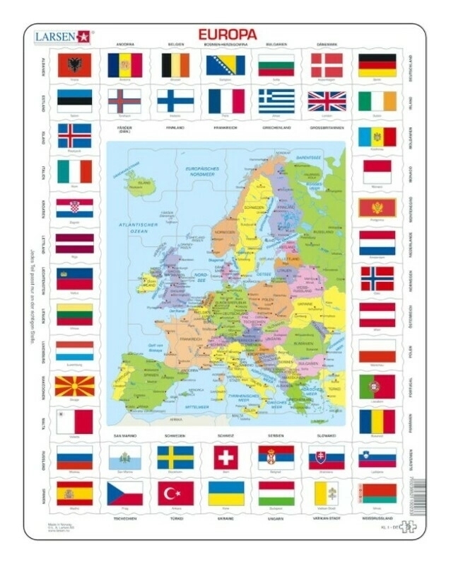 Rahmenpuzzle - Europa