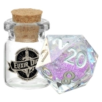 55mm D20 Elixir Liquid Core Dice Sorcerous Swirl