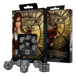 Steampunk Clockwork Black & white Dice Set (7)