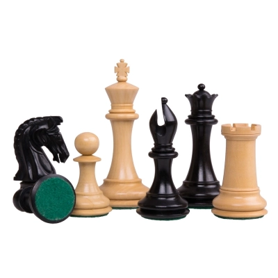 Schachfiguren Sinquefield Schwarz - 95mm