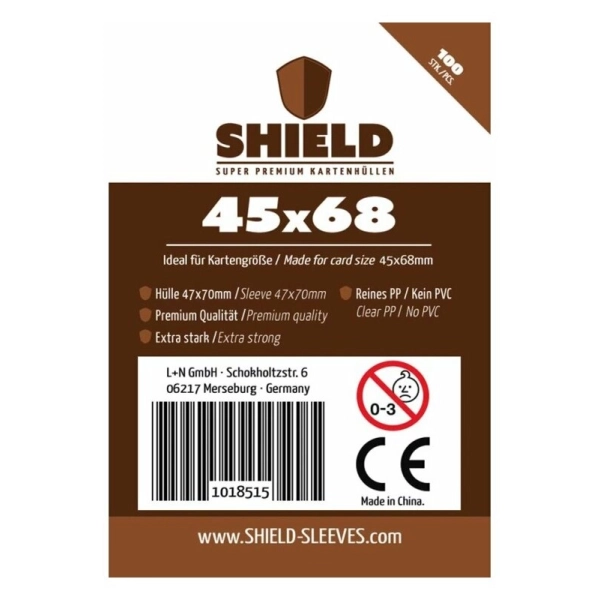 Shield Thin - 100 dünne Kartenhüllen (45 x 68 mm)