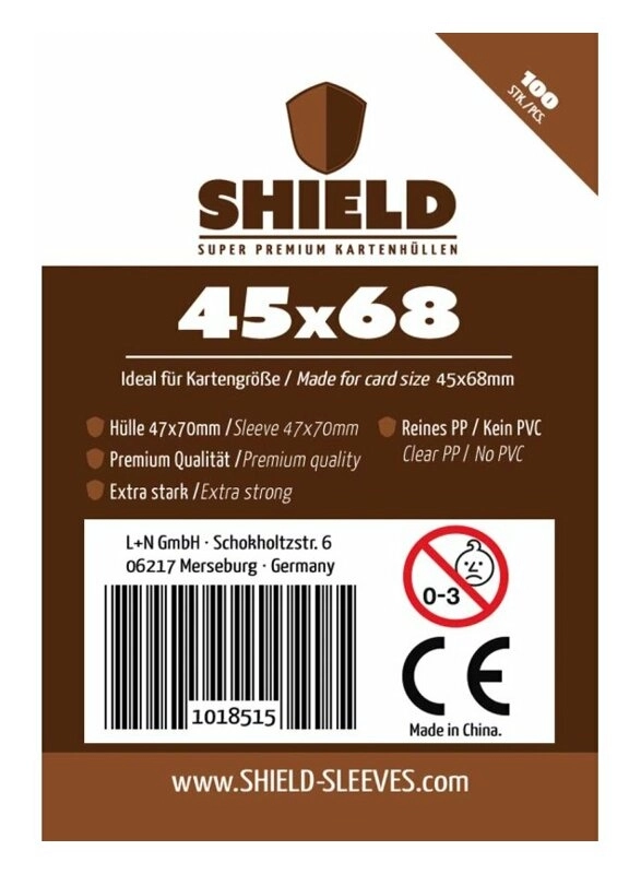 Shield Thin - 100 dünne Kartenhüllen (45 x 68 mm)