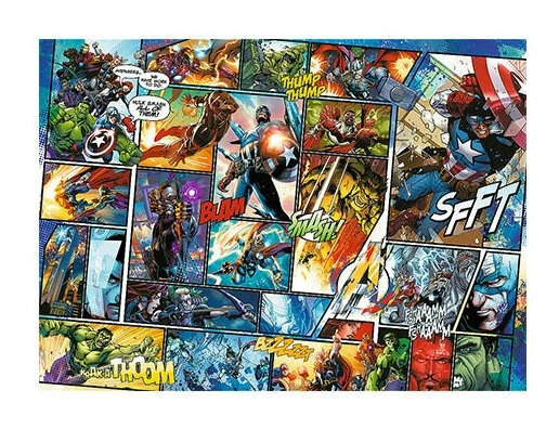 Holzpuzzle - Avengers Comic Collage