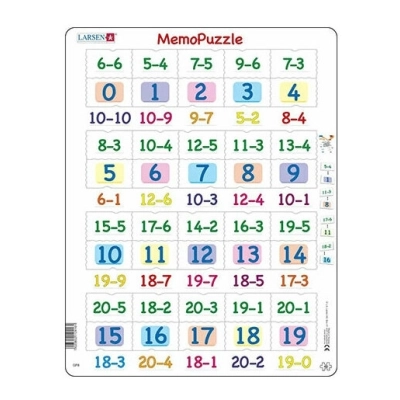 Lernpuzzle - Memo Rechnen Subtraktion (0-20)