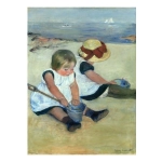 Mary Cassatt: Children Playing on the Beach, 1884