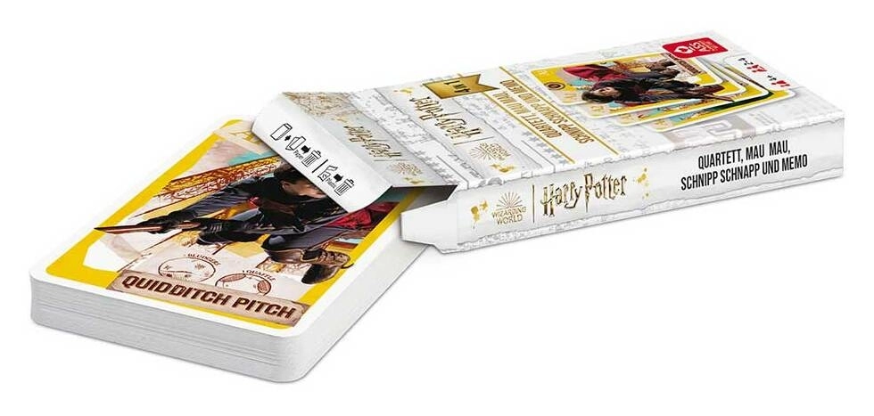 Harry Potter - 4 in 1 Quartett, Mau Mau, Schnipp Schnapp und Memo