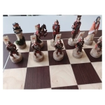 Dekoratives Schachspiel (Samurai) 50x50cm mit kleinem Schaden