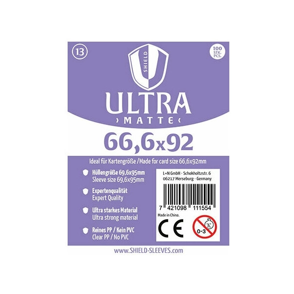 Shield Ultra Matte - 100 Sleeves (66,6 x 92 mm)